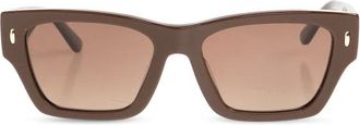 Tory Burch Rechthoekige Acetaat Zonnebril - Dames - Zonnebrillen - Bruin - 52 MM - Accessoires