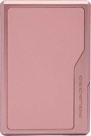 Piquadro Metalen en lederen Mag Safe kaarthouder met RFID-bescherming - Dames - Portefeuilles - Roze - ONE Size - Katoen - Accessoires