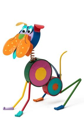 Glitzhome Metal Novelty Puppy or Cat Garden Statues in Green at Nordstrom, Size Medium