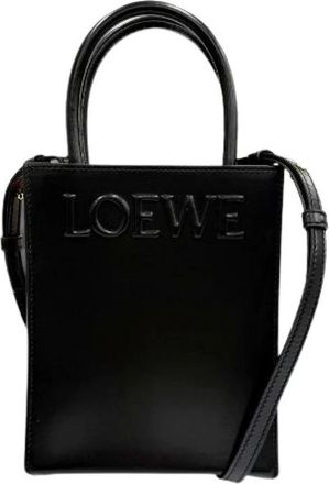 Loewe Pre-owned Standard A5 Leren Tote Bag - Dames - Vintage Shopper - Zwart - ONE Size - Leer - Vintage