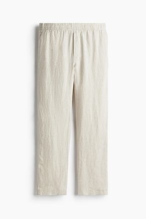 H&M Leinenhose in Regular Fit - Hellbeige