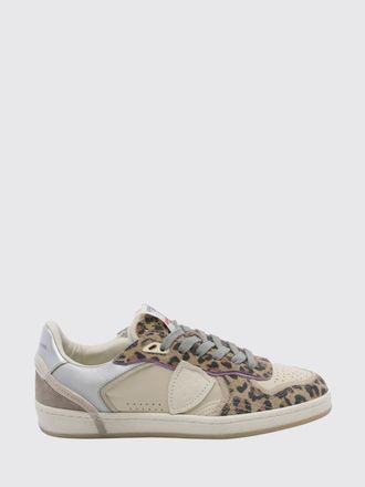 Philippe Model Pgal Suede Low-Top Sneakers with Animal Print