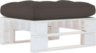 vidaXL Vidaxl Otomana De Jard&iacute;n De Palets Madera De Pino Impregnada Blanca