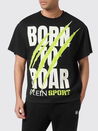 Plein Sport T-shirt girocollo in cotone con slogan