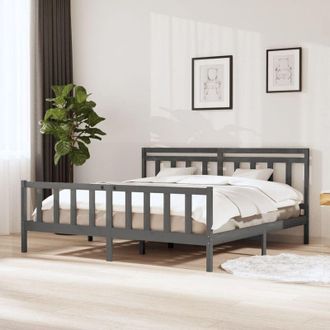vidaXL Estructura De Cama De Cama 200x200 Cm Gris
