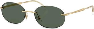 Ray-Ban Ovale Zonnebril - unisex - Zonnebrillen - Geel - 54 MM - Accessoires