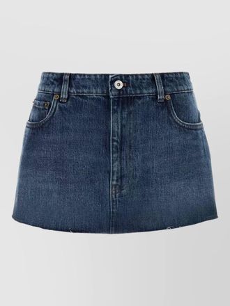 Miu Miu casual mini skirt frayed hem
