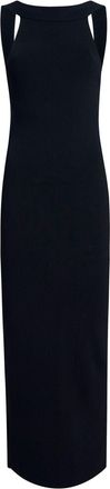 Khaite Media open-back midi dress - women - Polyester/Polyamide/Viscose/Elastane - L - Black
