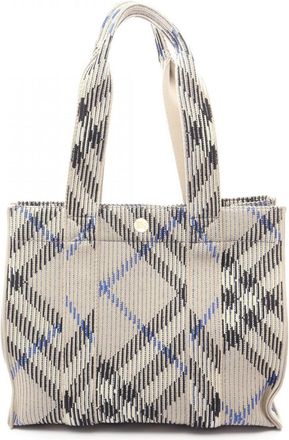 Burberry Gray Multi-Color Fabric Handbag Tote Bag (Pre-Owned)