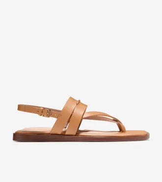 Cole Haan Womens Go-To Estella Flat Thong Sandals - Brown Size 10.5