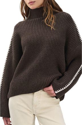 Rag & Bone Ingrid Turtleneck Rib Sweater in Brown at Nordstrom, Size Xx-Small