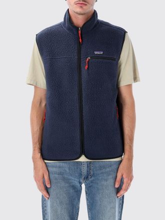 Patagonia Gilet in pile Ms Retro con collo alto e logo ricamato