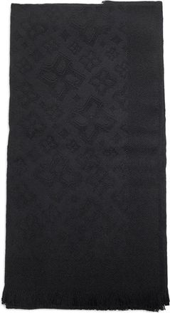 Tagliatore jacquard fringed scarf - men - Virgin Wool - One Size - Black
