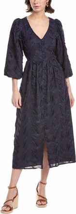 Tyler Böe Sabrina Embriodered Dress In Navy