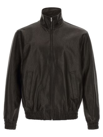 Valentino Garavani Black Calfskin Leather Mens Jacket