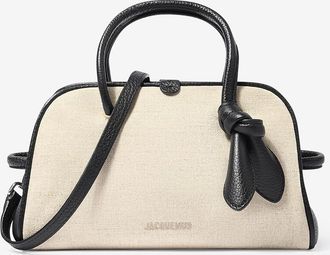 Jacquemus Handtasche aus Canvas und genarbtem Leder Le Petit Turismo
