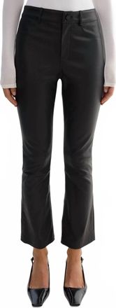 LaMarque Womans Faris Stretch Leather Pants In Black