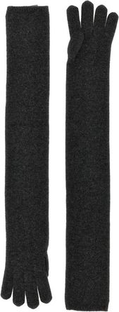 Max Mara Accessoires, Dames, Grijs, ONE Size, Kasjmier, Timor Gloves