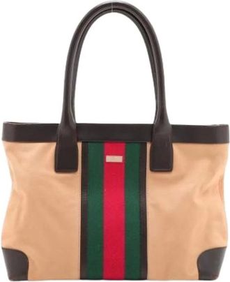 Gucci Pre-owned Tote Bags, female, Beige, Size: ONE SIZE Pre-owned Tote Bag