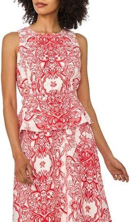 Ted Baker Belted Peplum Top in Classic Cherry at Nordstrom Rack, Size 10