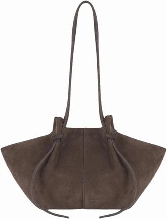 Yuzefi Mochi Suede - Dames - Schoudertassen - Bruin - ONE Size - Leer - Tassen