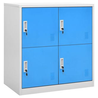 Berkfield Home Locker Cabinet Light Grey & Blue 90x45x92.5 cm Steel
