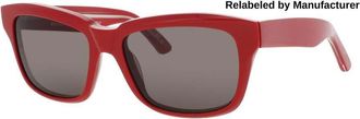 Balenciaga Ladies Red Rectangular Sunglasses BB0346S004R