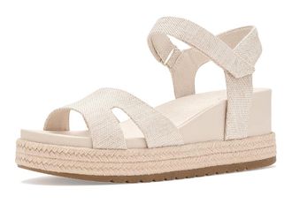 Toms Alana Womens Wedge Shoes Natural : 6.5 B - Medium, Textile