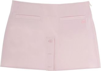 Courr&egrave;ges Pink Solid Mini Skirt