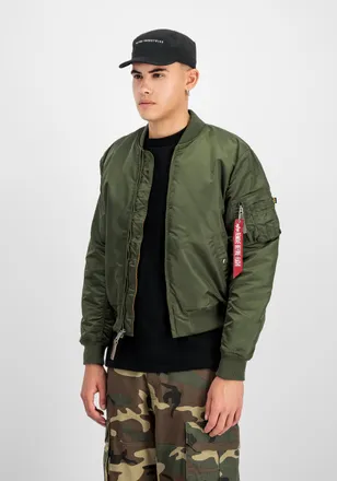Alpha Industries Bomberjacke ALPHA INDUSTRIES MA-1 VF Vintage Fit 59, Herren, Gr. S, gr&uuml;n (dunkelgr&uuml;n), Obermaterial: 100% Nylon; Futter: 100% Nylon; F&uuml;llung: 100% Pol