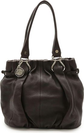 Celine Dark Brown Leather Handbag Shoulder Bag Tote Bag (Pre-Owned)