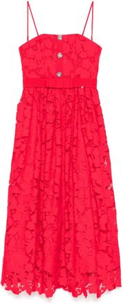 Nissa Abito midi a fiori - Rosso