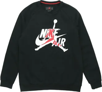 Nike Mens Jordan Air Flying Man Printing Knit Round Neck Pullover Black BV6007-010