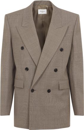 Saint Laurent Beige Tailored Wool Jacket-Donna