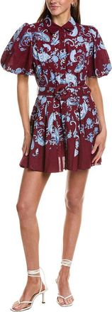 Hemant & Nandita Collared Linen-Blend Mini Shirtdress