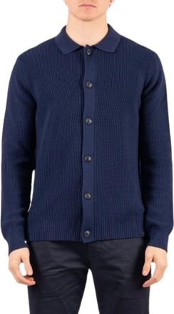 Fay Trui met lange mouwen - Heren - Vesten - Blauw - L - Wol - Truien & Vesten