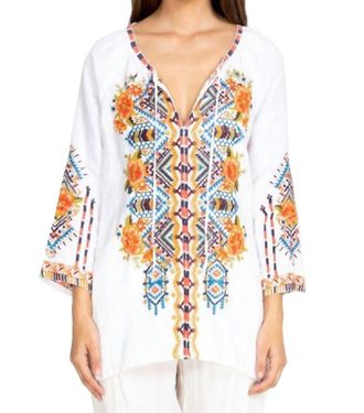 Johnny Was Sentrie Peasant Blouse In White