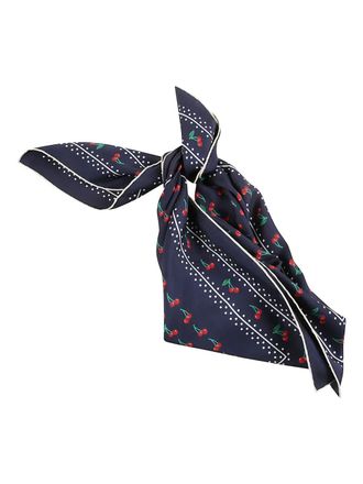 Valentino Garavani Cherryfic silk scarf - Blue
