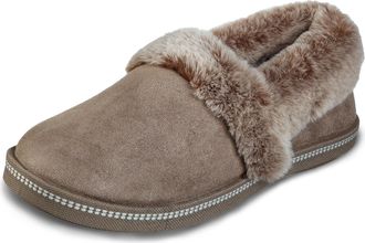 Skechers COZY CAMPFIRE - TEAM TOASTY, Womens Low-Top Slippers, Beige (Dark Taupe Microfiber Suede/Faux Fur Line Dktp), 4.5 UK (37.5 EU)