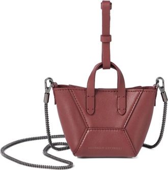 Brunello Cucinelli Dames, Tassen, Rood, Maat: ONE Size Leer