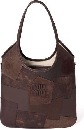 Miu Miu Ivy leather tote bag - Brown