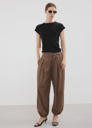 Mango Maglia cotone a maglia manica corta nero - Donna - XXS - MANGO