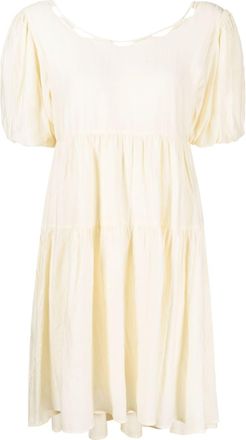 B+ab puff sleeve dress - women - Viscose/Polyamide - S - Yellow