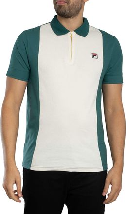 Fila Pierro Cut &Amp; Sew Zip Polo Shirt, Wit