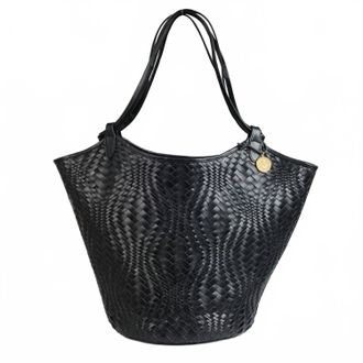 Freya Womens Flow Woven Large Tote In Black