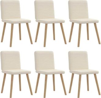 vidaXL Sedie da Pranzo 6 pz in Lino Vidaxl