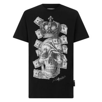 Philipp Plein T-Shirt Girocollo Ss Skull - - Tops - Uomo - Nero - XL