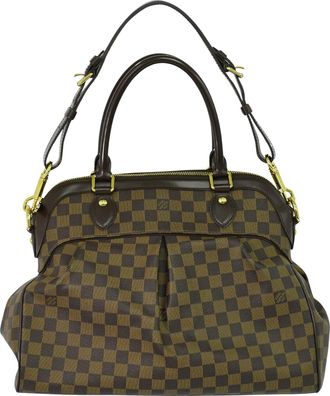 Louis Vuitton Trevi Handbag Damier Brown Canvas Handbag (Pre-Owned)