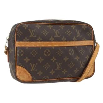 Louis Vuitton Pre-owned Cross Body Bags, female, Brown, Size: ONE SIZE Pre-owned Canvas Cross Body Bag