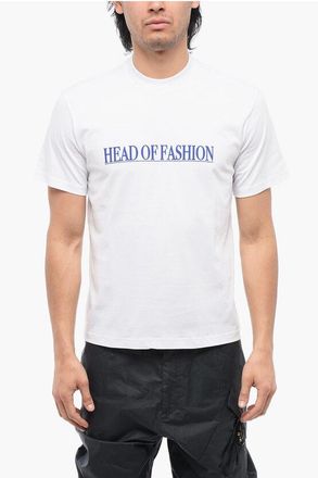 Sunnei Solid Color HEAD OF FASHION Crew-neck T-Shirt with Contrasti size L